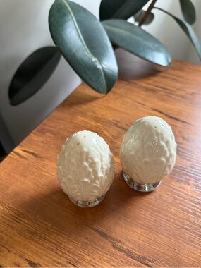 Lenox Cream Decorative Egg Salt and Pepper Shaker Set - Home Accents